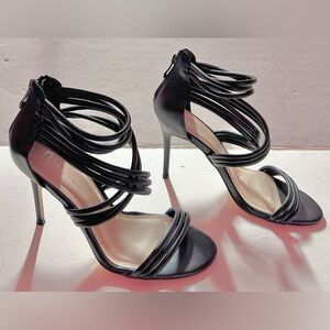 N by Nicole Miller Alexa Black Strappy Stiletto Heels Size 9M